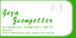 geza zsengeller business card